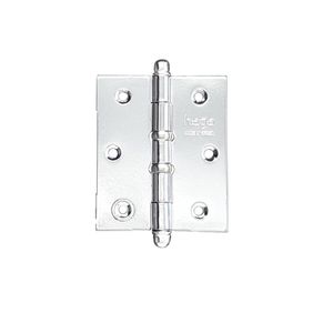 Dobradiça 3x2 1/2 Pino Bola Com Anel Cromada 2mm Haga