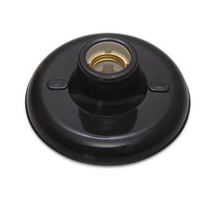 Plafon Porcelana Plafonier E27 Preto Blumenau