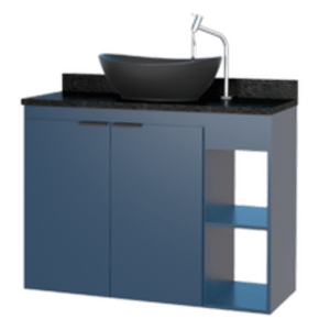 Toucador Com Granito 80 Aster Azul Cozimax