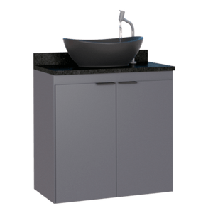 Toucador Com Granito 60 Aster Preto Cozimax