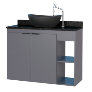 Toucador Com Granito 80 Aster Cinza  Cozimax