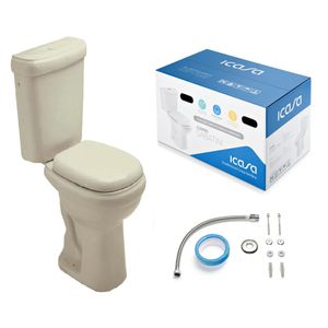 Kit Vaso com Caixa Acoplada Sabatine Areia Icasa