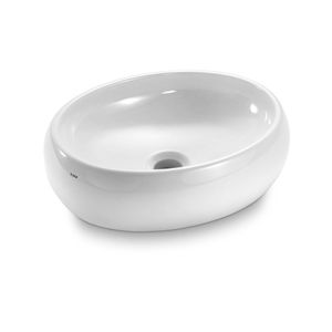 Cuba Apoio Oval 40x30cm Branco Icasa