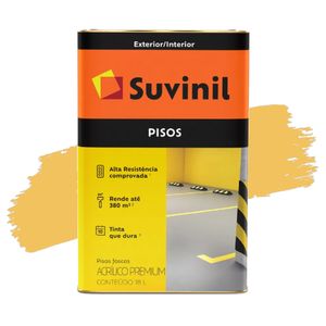 Tinta Acrílica Para Piso Fosco Amarelo Demarcação 18L Suvinil