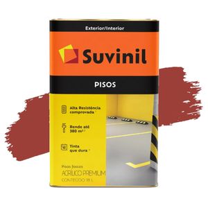 Tinta Acrílica Para Piso Fosco Vermelho Demarcação 18L Suvinil