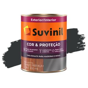 Tinta Esmalte Cor e Proteção Brilhante Preto 900ml Suvinil