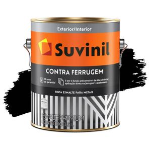Tinta Esmalte Contra Ferrugem Brilhante Preto 3,6L Suvinil