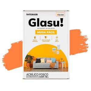 Tinta Acrílica Muda Fácil Cenoura Fosco 18L Glasu