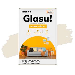 Tinta Acrílica Muda Fácil Gelo Fosco 18L Glasu