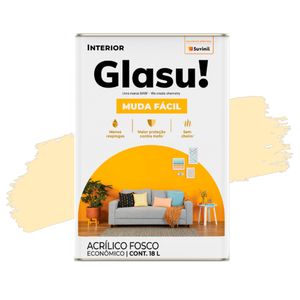 Tinta Acrílica Muda Fácil Marfim Fosco 18L Glasu