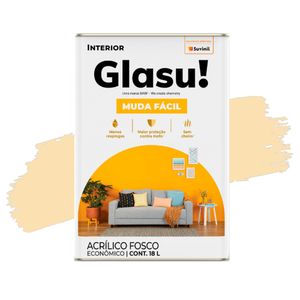 Tinta Acrílica Muda Fácil Areia Fosco 18L Glasu