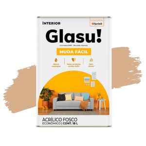 Tinta Acrílica Muda Fácil Camurça Fosco 18L Glasu
