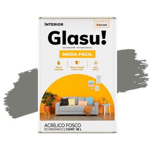 Tinta Acrílica Muda Fácil Lamina Afiada Fosco 18L Glasu