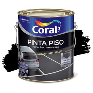 Tinta Acrílica Premium Pinta Piso Preto 3,6L Coral