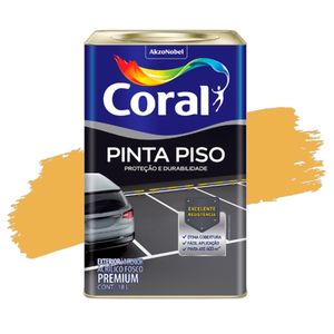Tinta Acrílica Premium Pinta Piso Amarelo Demarcação 18L Coral