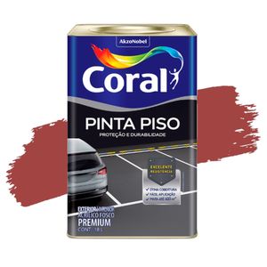 Tinta Acrílica Premium Pinta Piso Vermelho Segurança 18L Coral