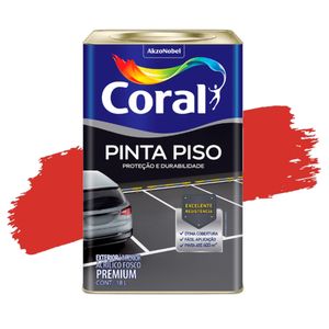 Tinta Acrílica Premium Pinta Piso Vermellho Fosco 18L Coral