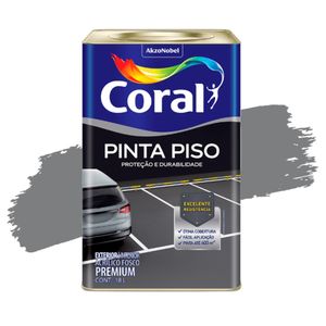 Tinta Acrílica Premium Pinta Piso Cinza Médio 18L Coral