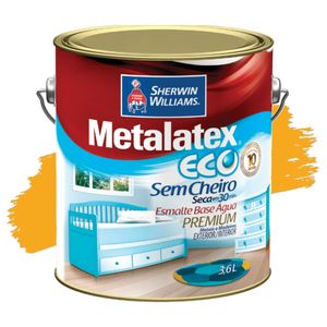 Tinta Esmalte Metalatex Eco Amarelo Ouro Alto Brilho 3,6L Sherwin Williams