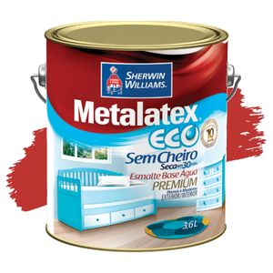 Tinta Esmalte Metalatex Eco Vermelho Alto Brilho 3,6L Sherwin Williams