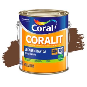 Esmalte Sintético Coralit Secagem Rápida Balance Brilhante Tabaco 3,6L Coral
