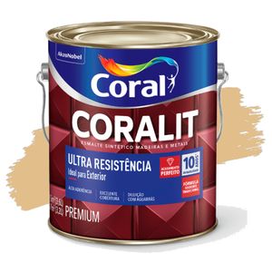 Esmalte Sintético Coralit Ultra Resistência Alto Brilho Creme 3,6L Coral