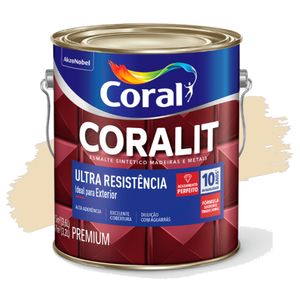 Esmalte Sintético Coralit Ultra Resistência Alto Brilho Marfim 3,6L Coral