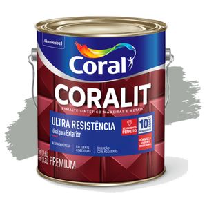 Esmalte Sintético Coralit Ultra Resistência Alto Brilho Alumínio 3,6L Coral