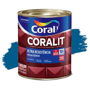 Esmalte Sintético Coralit Ultra Resistência Alto Brilho Azul França 900ml Coral