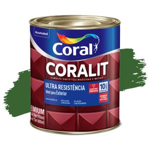 Esmalte Sintético Coralit Ultra Resistência Alto Brilho Verde Folha 900ml Coral
