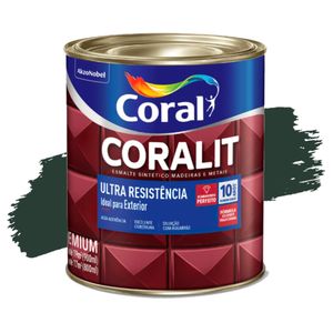 Esmalte Sintético Coralit Ultra Resistência Alto Brilho Verde Colonial 900ml Coral