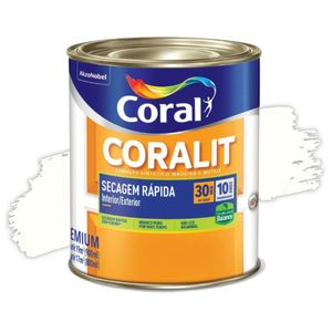 Esmalte Sintético Coralit Secagem Rápida Acetinado Branco 900ml Coral