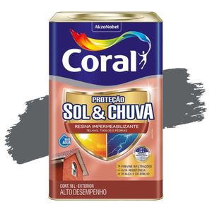 Resina Impermeabilizante Proteção Sol E Chuva Grafite 18L Coral
