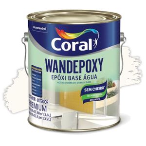 Tinta Wandepoxy Base Água Acetinado Branco 3,6L Coral