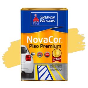 Tinta Novacor Premium Acrílico Para Piso Liso Amarelo Demarcação 18L Sherwin Williams