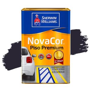 Tinta Novacor Premium Acrílico Para Piso Liso Preto 18L Sherwin Williams