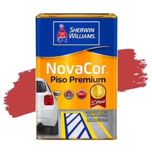 Tinta Novacor Premium Acrílico Para Piso Liso Vermelho Segurança 18L Sherwin Williams
