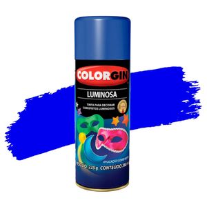 Tinta Spray Luminosa Azul 350ml Colorgin