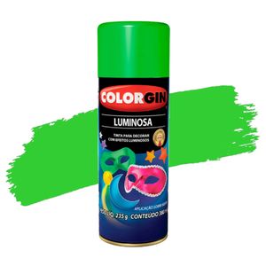 Tinta Spray Luminosa Verde 350ml Colorgin