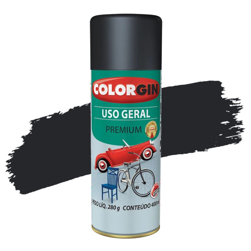 Tinta-Spray-Uso-Geral-Preto-Rapido-400ml-Colorgin