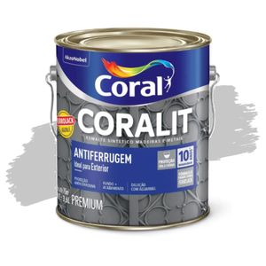 Esmalte Sintético Coralit Antiferrugem Platina 3,6L Coral