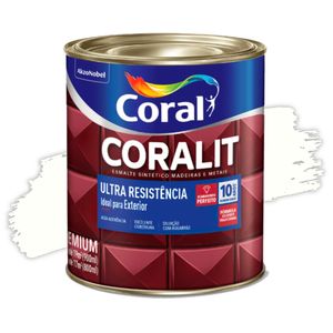 Esmalte Sintético Coralit Ultra Resistência Acetinado Branco 900ml Coral