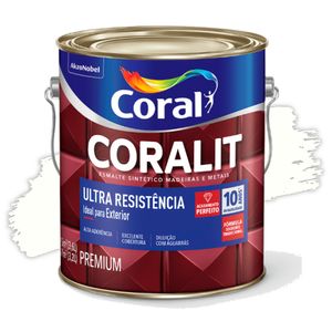 Esmalte Sintético Coralit Ultra Resistência Acetinado Branco 3,6L Coral