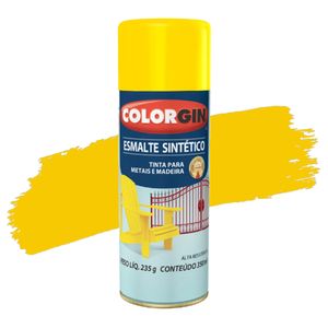 Tinta Spray Colorgin Esmalte Sintético Amarelo 350ml Sherwin Williams