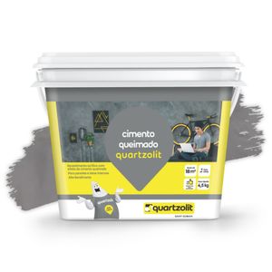 Tinta Cimento Queimando Cinza Escuro 4,5kg Quartzolit