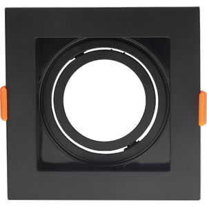 Spot de Embutir Quadrado Orbital Preto Bronzearte