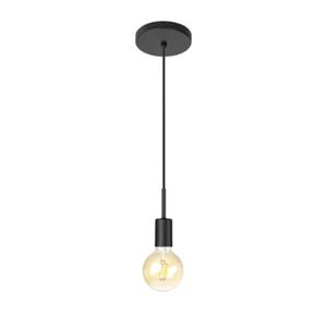 Pendente Decor Preto 1 Luz E27 Sem Lampada 12x150cm Bronzearte