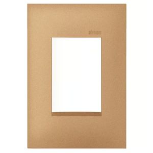 Placa 3 Postos 4x2 sem Suporte Rosé Gold Linha Simon