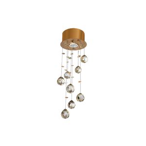 Plafon Crystal Spiral Gold 16cm 1xgu10 Ambar Bronzearte