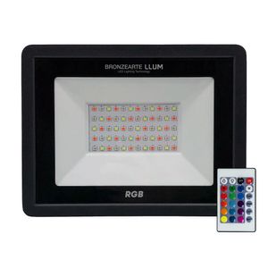Refletor Deep Led Bivolt Rgb 50w Facho Ip65  Bronzearte